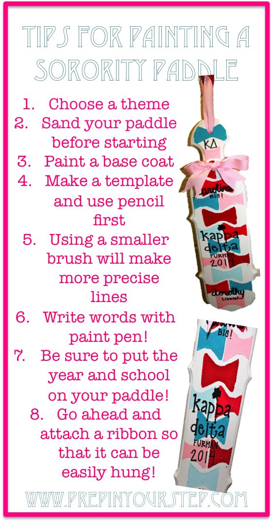 Tips For Painting A Sorority Paddle