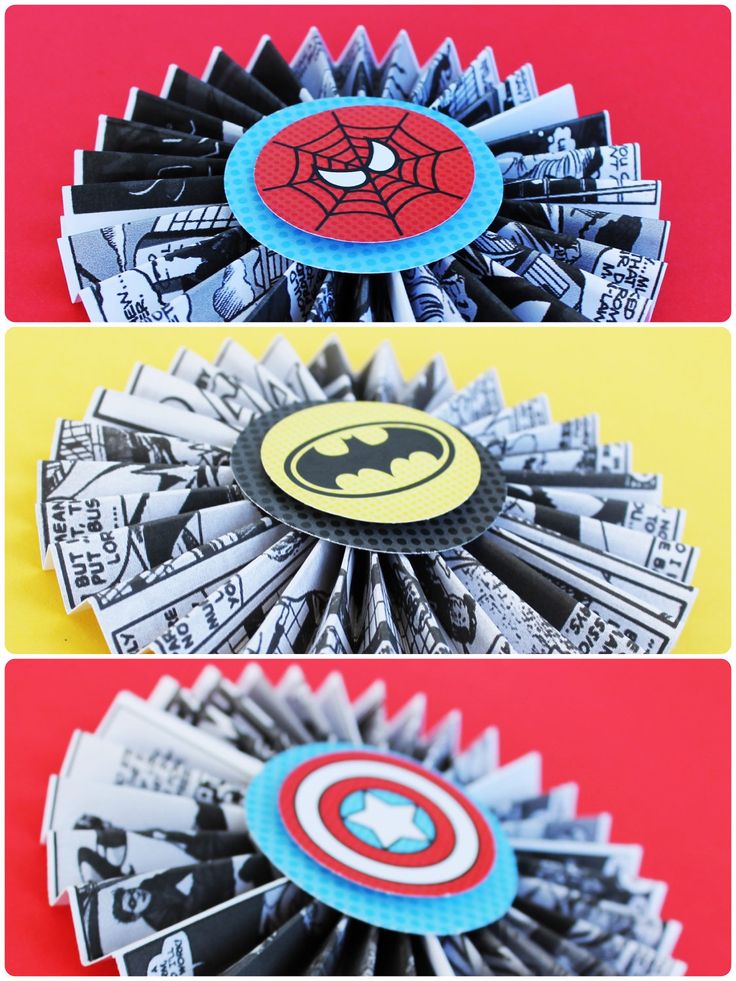 Superhero Collection (Spiderman Batman Capt America). Circle Tags (all 3 characters). DIY Printable Design. Pinkadot Shop. $9.00, via Etsy.