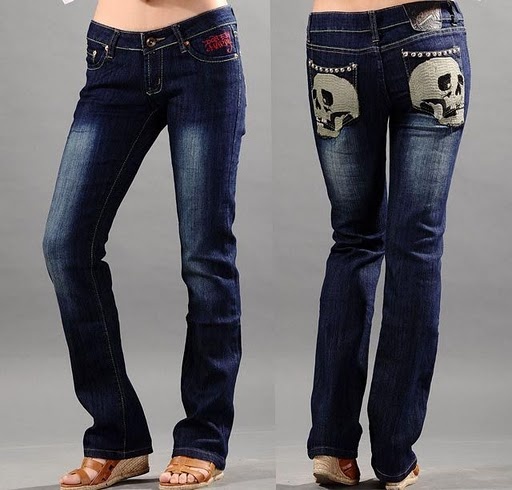 skull clothing | Ed Hardy Womens Skull Jeans 12 - $72.90 : Ed Hardy Style,Clothes ...