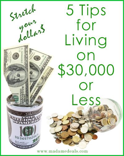 Frugal Living Ideas: 5 Tips on Living on 30000 or Less
