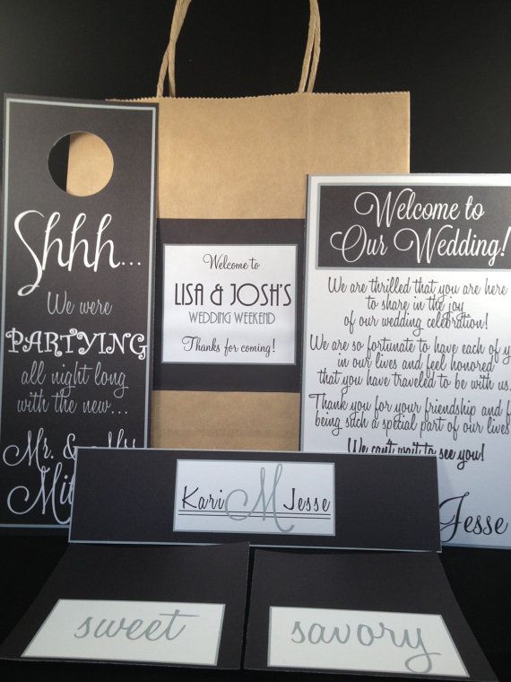 Wedding Welcome Bag by modernsoiree on Etsy, $6.50