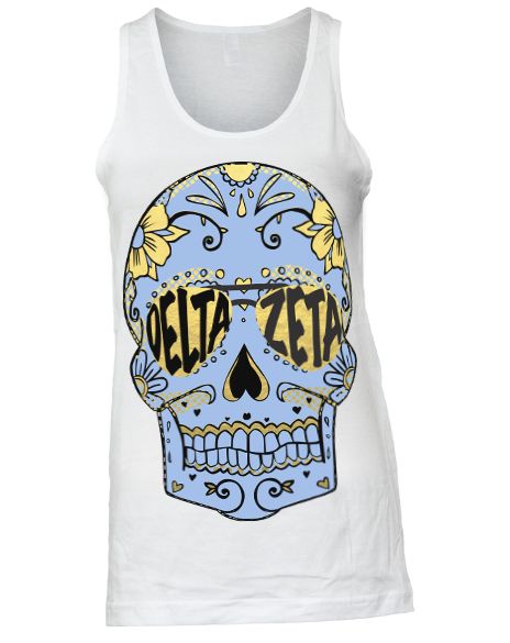 Want! Delta Zeta Skull Bid Day Tank