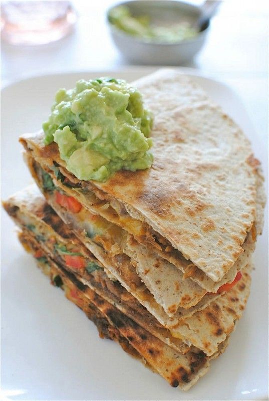 Chipotle Steak Quesadillas - Slow Cooker. This blogger is a little off her rocker, but this quesadilla recipe looks just right for busy evenings.