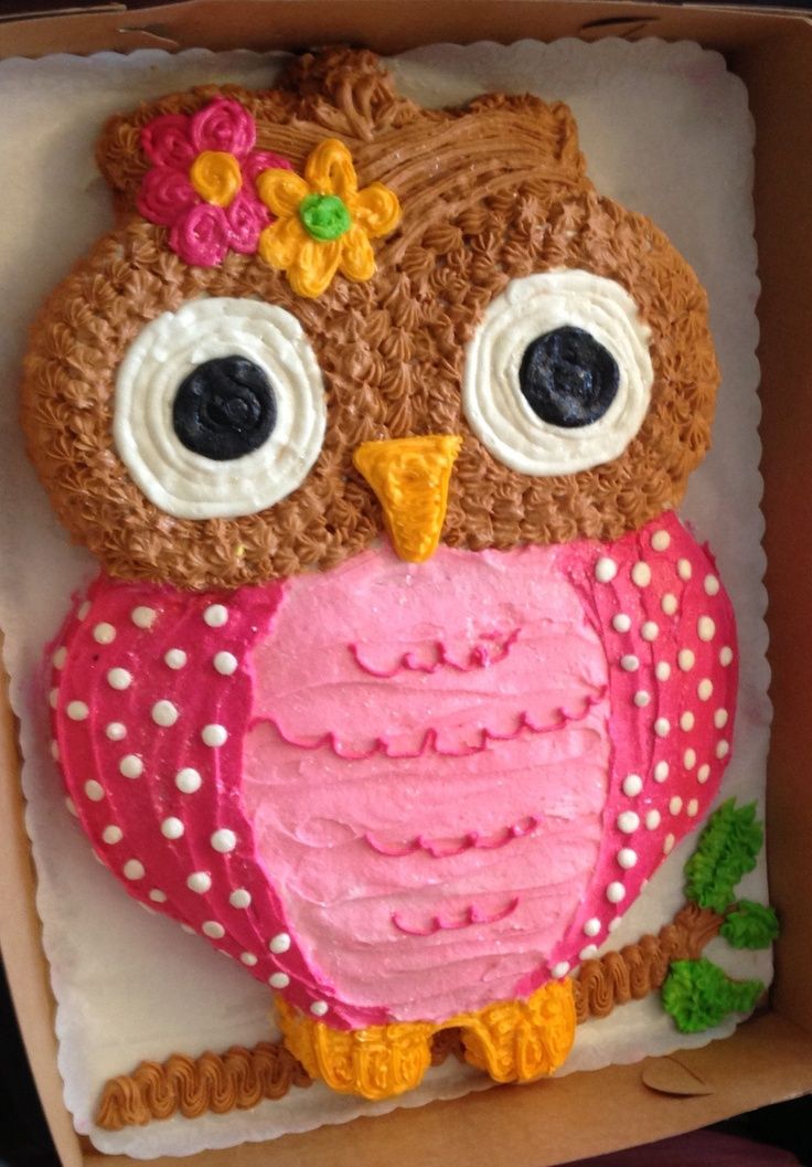 Owl Birthday Cake - Teapots and Tractors