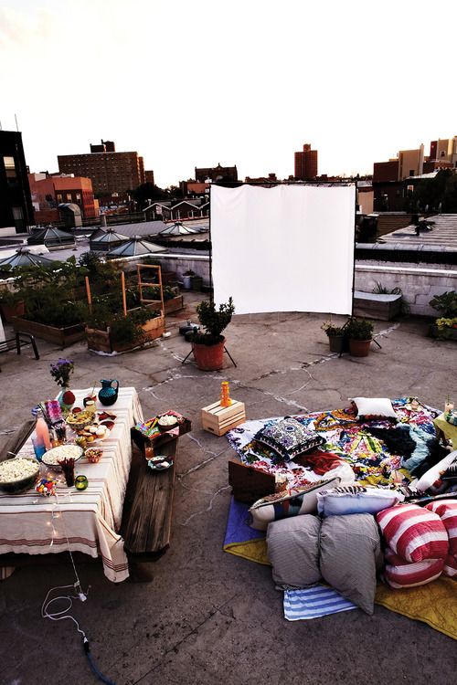 Outdoor movie night.