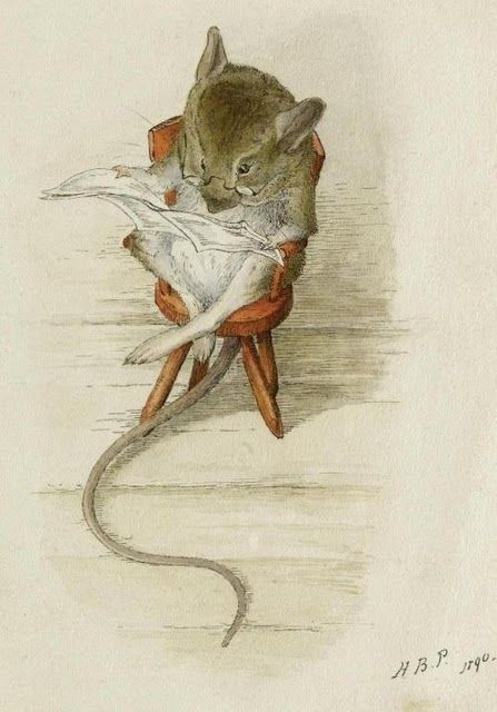 Beatrix Potter, The bespectacled mouse, 1890