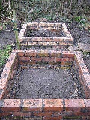 Yep, I have enough brick to do this! Just what I wanted raised beds :)