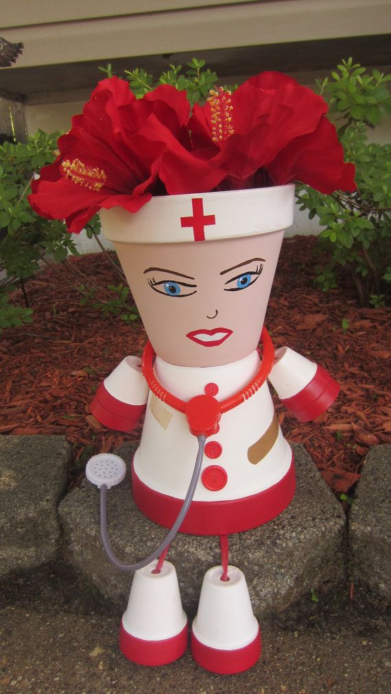12 Planter Pot Person People Garden Friend by GARDENFRIENDSNJ, $30.00
