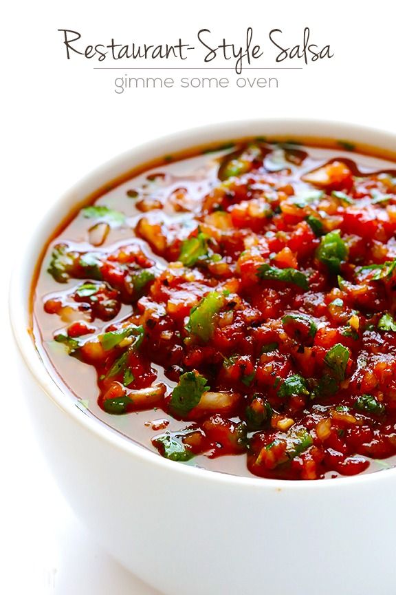 Restaurant-Style Salsa -- "ridiculously (like RIDICULOUSLY) easy to make, and so fresh and delicious!" Great with eggs and avocado for breakfast.