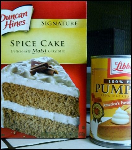 Two Ingredient Cake–Spice Cake Mix and Pumpkin Puree | Nosh My Way