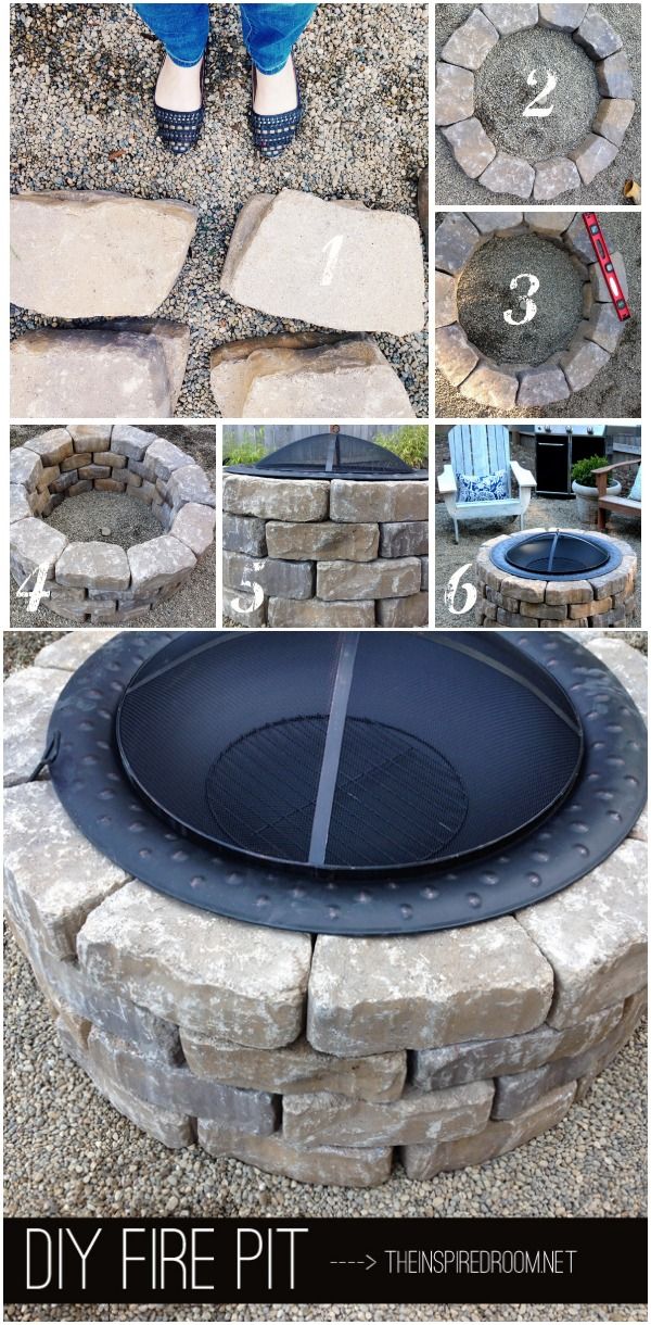 Build this easy DIY Firepit with simple tips and instructions provided!