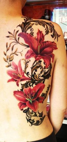 d flower tattoos - Google Search
