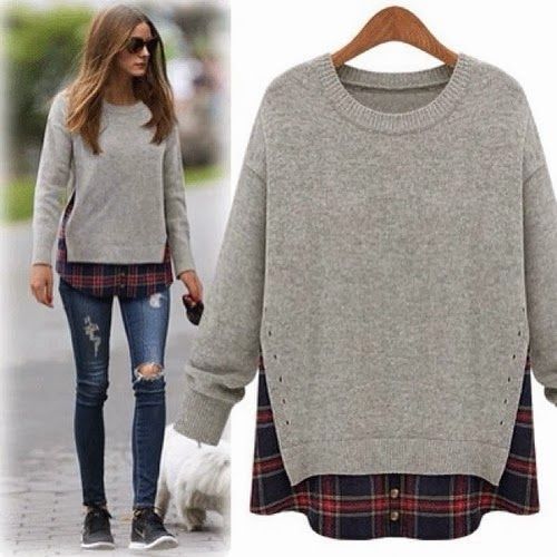 Grey and plaid .. Olivia Palermo always does it right!