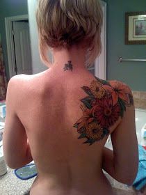 Flower Tattoo on Shoulder- This is the placement I want for my next one.