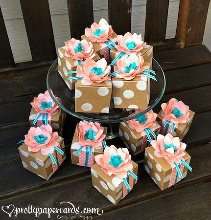 Stampin' Up! new Tiny Treat Boxes! #favors #stampinup #prettypapercards