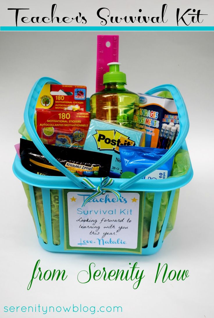 This is too cute! Teacher's Survival Kit (Gift Idea) via @Amanda Snelson Snelson Snelson {Serenity Now}