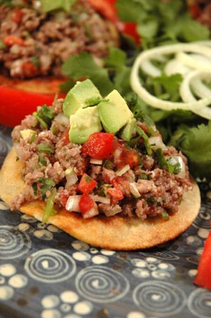 Carne Apache Tostadas Authentic Mexican Recipe - I need to try this!! Another Powell non-heating food