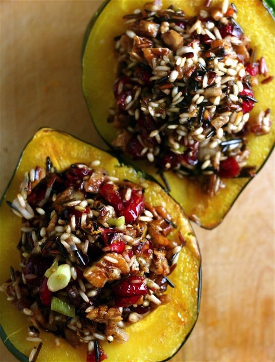ade this last night, and it was my first time trying acorn squash... SO GOOD! The stuffing tasted like Thanksgiving come early.