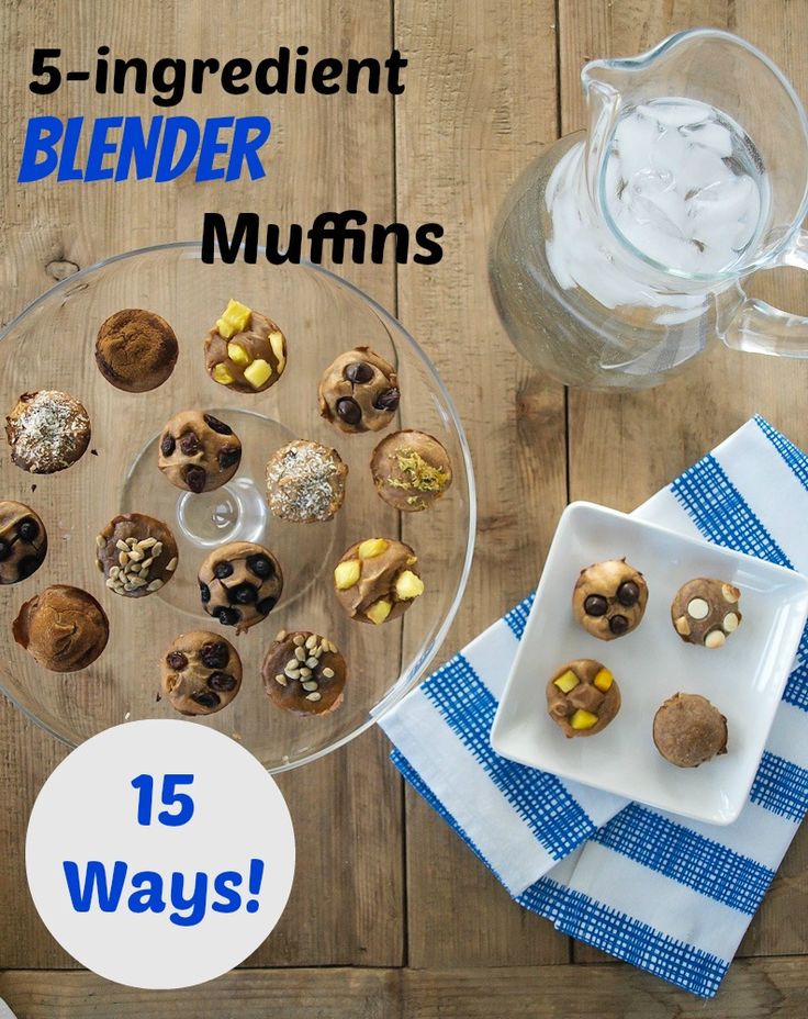 5 ingredient blender muffins--15 flavor variations! NO flour. NO oil. NO sugar. This recipe will change your life. :)