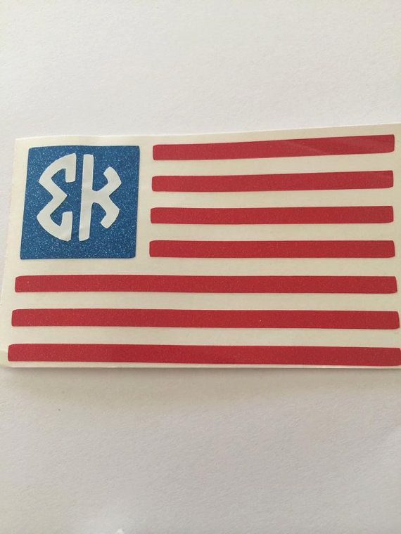 Sigma Kappa American Flag Decal by BowsAndClips on Etsy, $5.00
