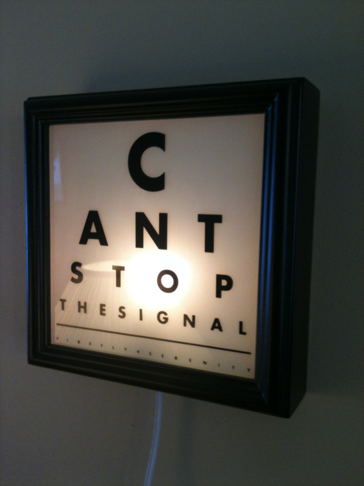 Illuminated Eye Chart - Firefly Serenity - 3D Art