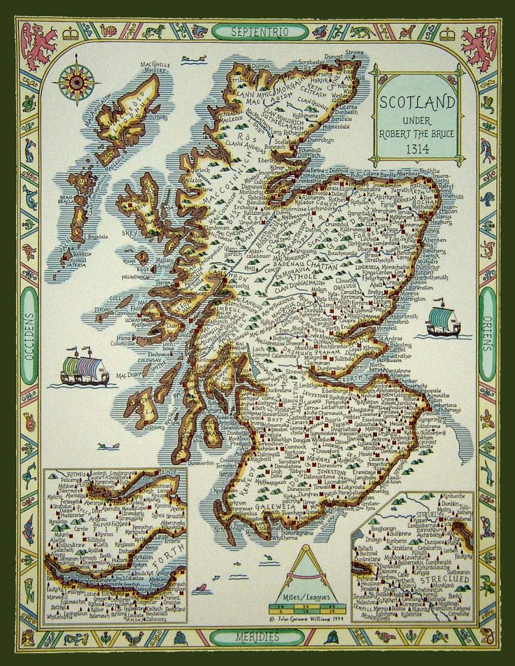 ap of Scottish Clans under Robert the Bruce, 1314