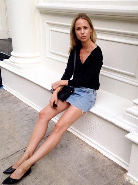 torn denim skirt