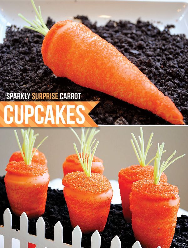 Insanely adorable carrot cupcakes for Easter. yes, cupcakes! (baked in ice cream cones)