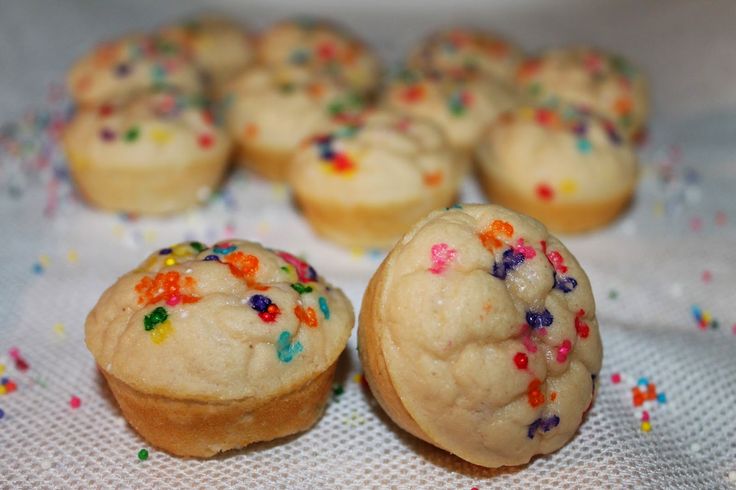 Confetti Mini Muffins   •1 scoop ABOUTTIME birthday cake whey (30g) •1/2 cup canned white beans (130g) •1/8 cup unsweetened applesauce (28g) •1 T egg substitute (15g) •1 T unsweetened vanilla almond milk (15ml) •1 t vanilla •1/2 t baking powder •sweetener