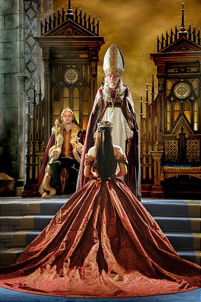 Reign | Mary's gown includes an exaggerated train. ''I wanted something that really went above and beyond anything we've seen Mary wear before,'' says Markworth-Pollack, who cites…