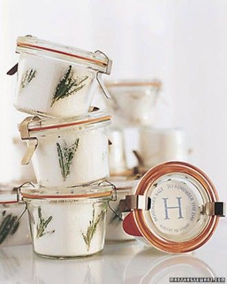 See the "Rosemary Sea Salt Favors" in our gallery