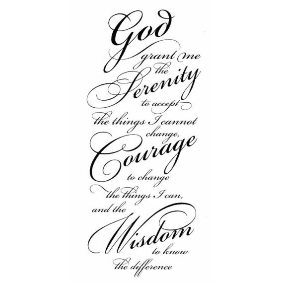 Serenity Prayer Rubber Stamp by rosersmk on Etsy