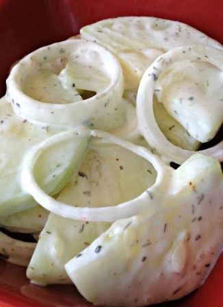 Cucumber and Onion Salad