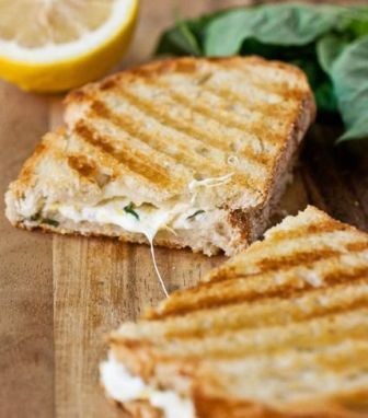 Lemon-Basil Grilled Cheese Panini