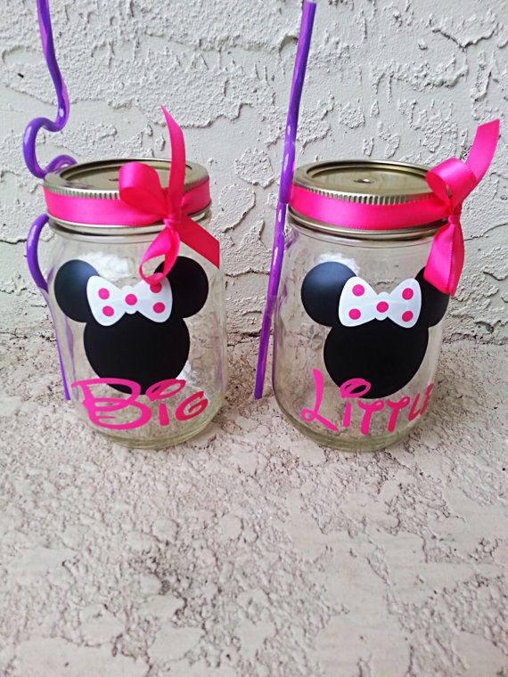 Sorority Big / Little Delta Gamma personalized custom mason cup W / lid bow & straw choose your vinyl color. $8 each  www.etsy.com/...