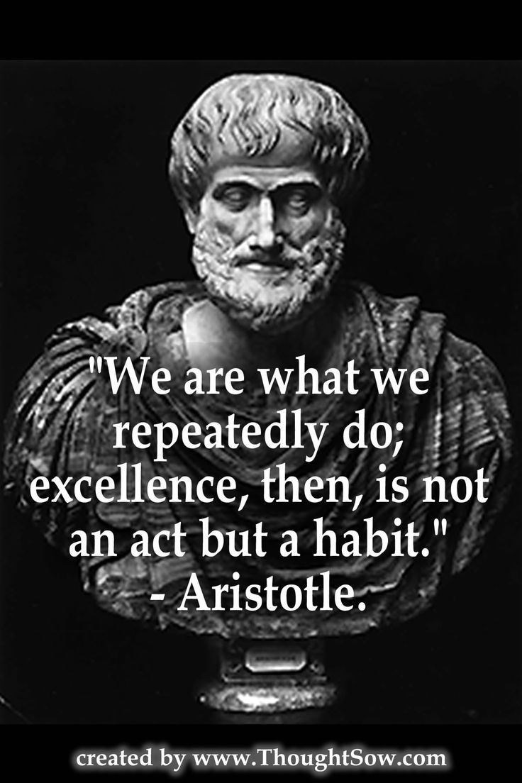 Aristotle this is a good quote but the same guy view women as deformed and imperfect males..(never mind that stupid little giving birth thingie )sigh
