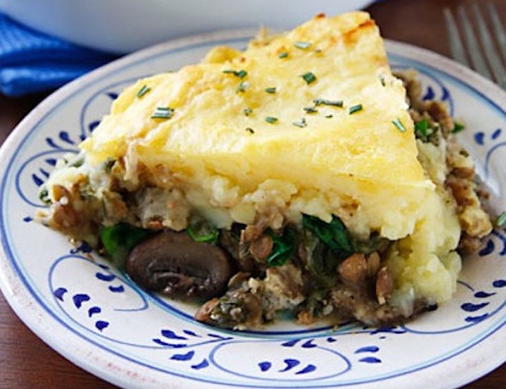 Lentil and Mushroom Shepherd’s Pie (Vegan) #vegetarian #recipe