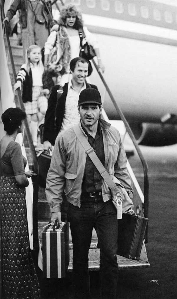 Harrison Ford arriving in Sri Lanka for the filming of Indiana Jones and the Temple of Doom.