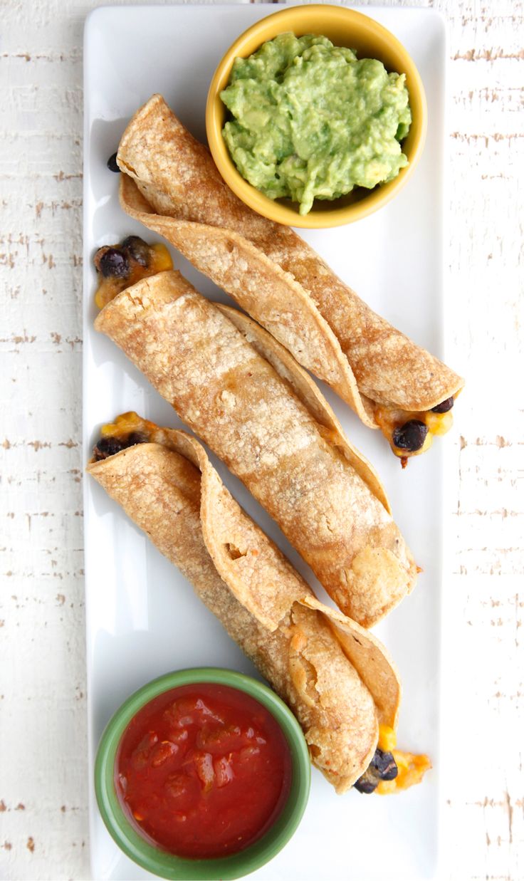 ake these easy Vegetarian Baked Taquitos for a quick and healthy weeknight dinner! Kids love their crunchy exterior and cheesy insides.