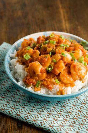 Paula Deen Shrimp Creole - yummy Lenten meal! I actually used 2 cans diced chile peppers since I didn't have a bell pepper or onion. Good with rice or pasta!