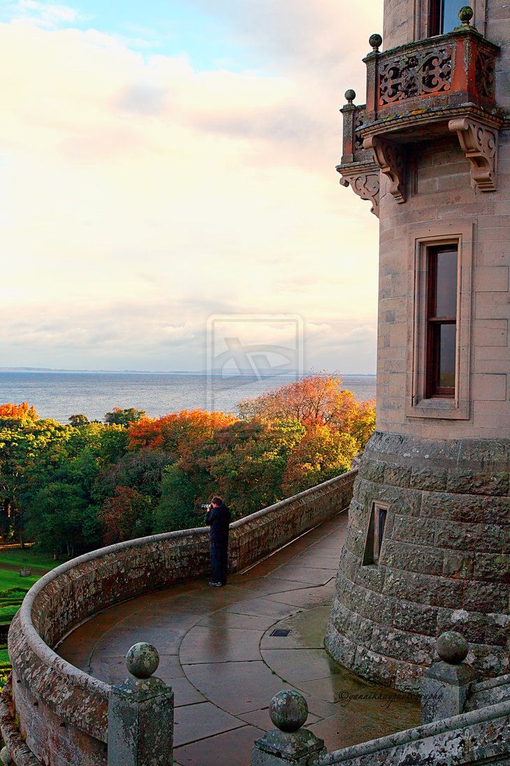 Garden and North Sea view from Dunrobin Castle ~ Sutherland, Scotland