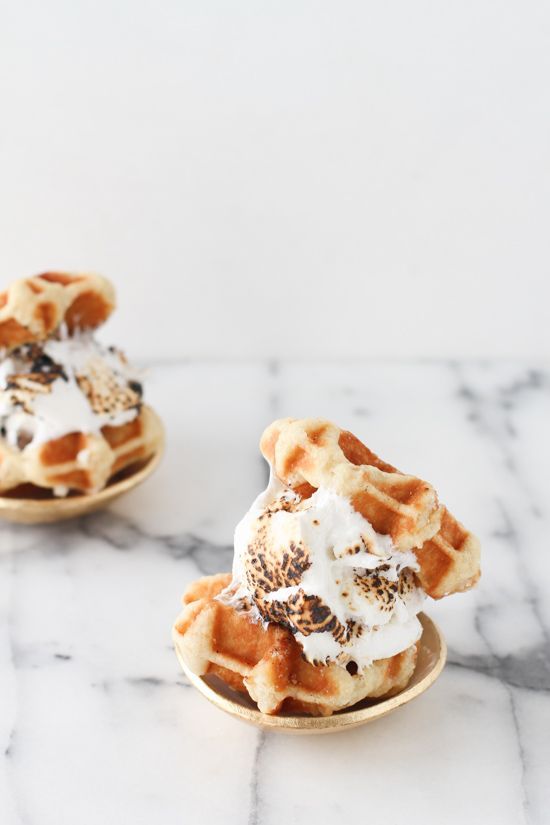 waffle marshmallow sandwich.