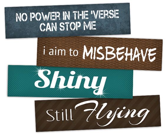 Printable Bookmarks - Firefly / Serenity - Instant Download