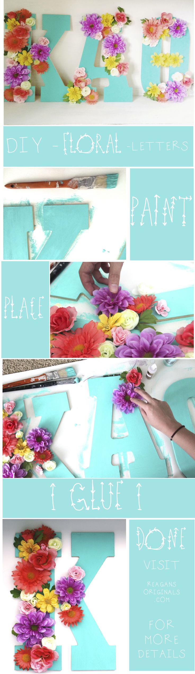 DIY Floral Letters | A Super Easy and Creative idea to make, enjoy doing it with your love ones, even kids! #pioneersettler