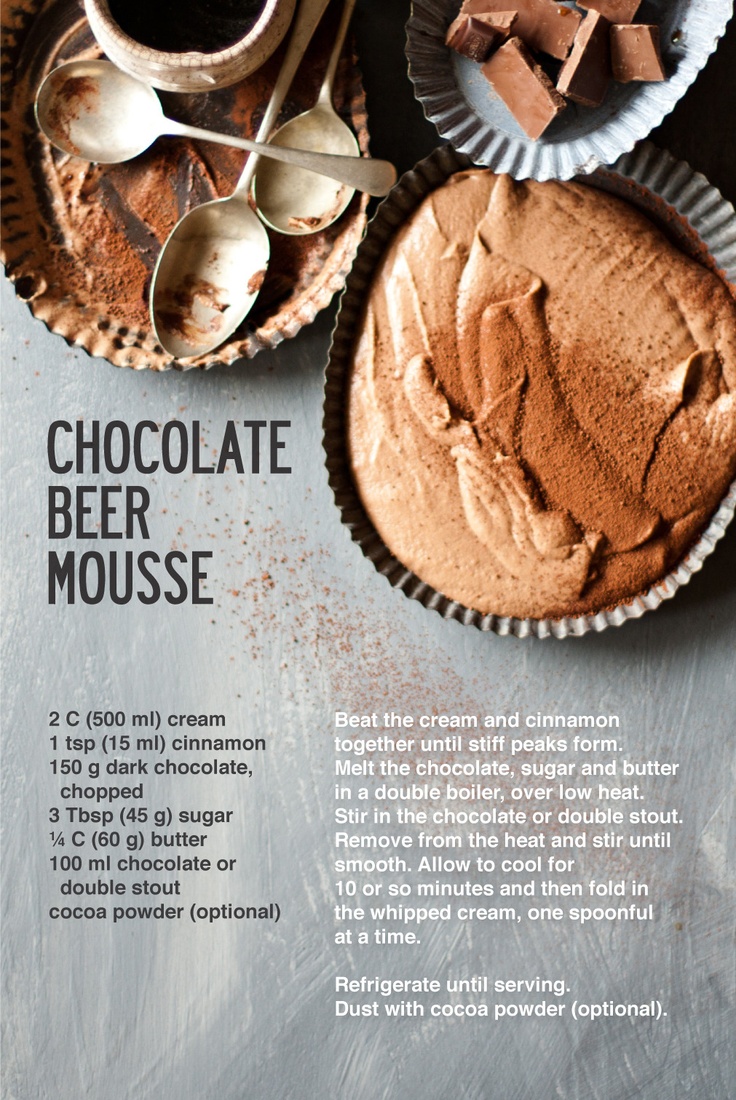 Chocolate beer mousse!! Need we say more? Crush 28