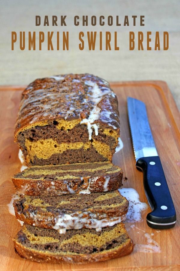 Dark Chocolate Pumpkin Swirl Bread