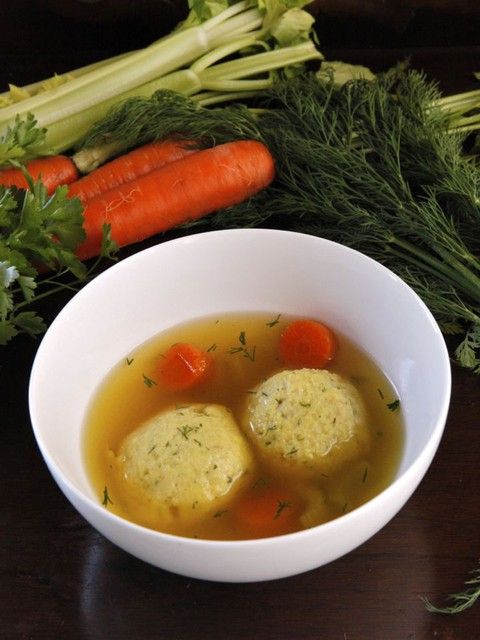 Vegetarian Matzo Ball Soup Recipe by Tori Avey - one secret ingredient makes this the ultimate meatless matzo ball soup!