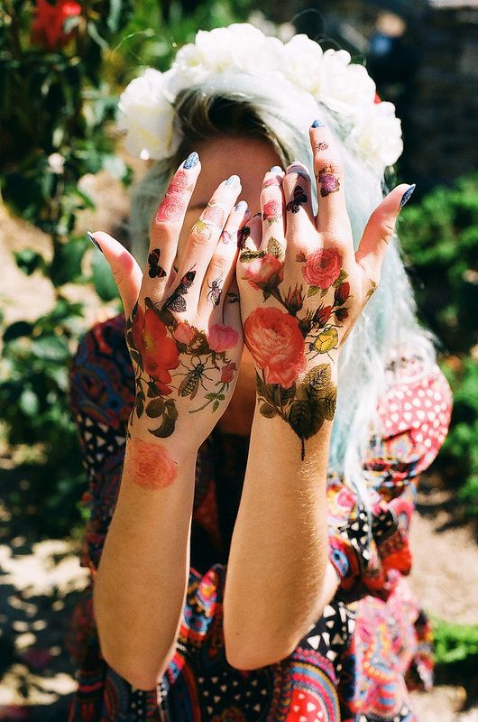 Cool spot for bright flowers.