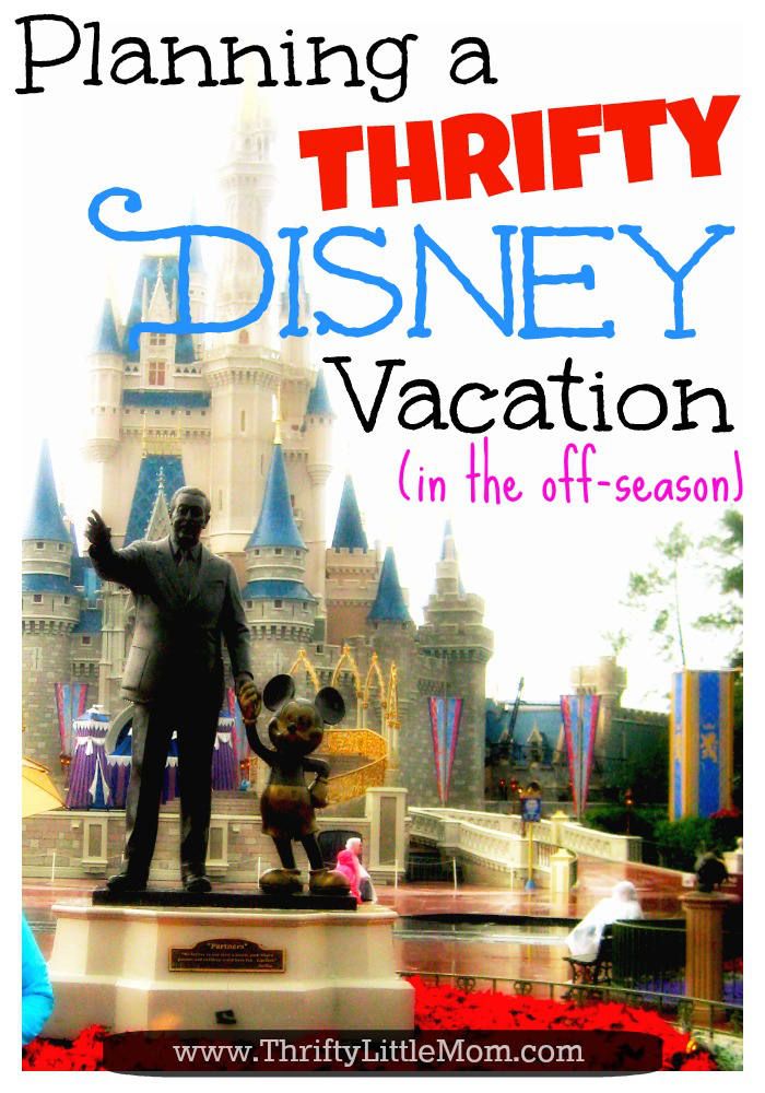 How To Plan a Thrifty Disney Vacation In The Off-Season.  10 Tips to make the trip cheaper, easier and help you get through lines faster!