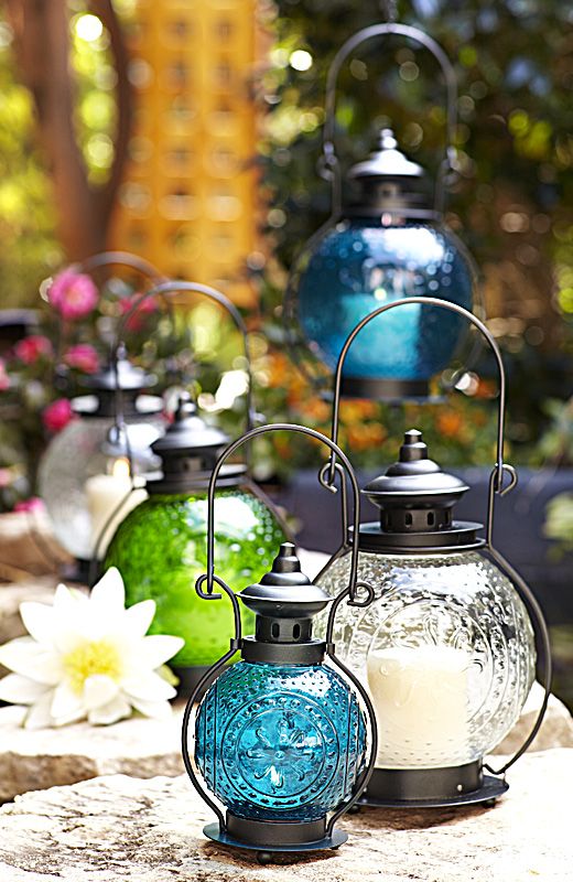 Pier 1 Sunburst Lanterns instantly make your patio a more romantic place